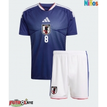 Camiseta Japón Takefusa Kubo #8 Primera Equipación para niños Mundial 2026 manga corta (+ pantalones cortos)